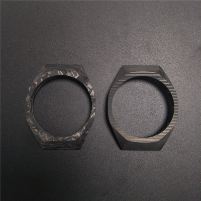 Black Color CNC Carbon Fiber Parts Watch Sport / Case Light Weight High Strength